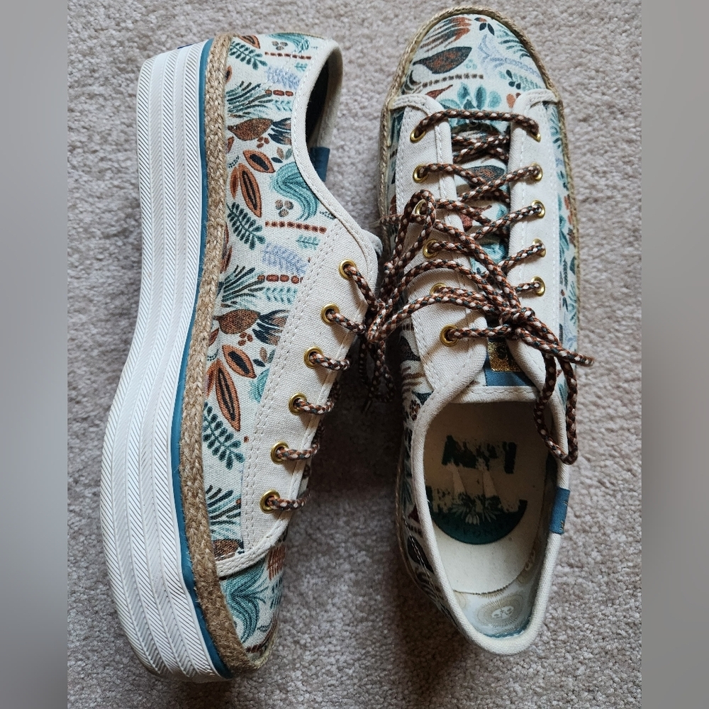 Keds x Jungalow Triple Kick Rainforest Platform Sneaker 8.5 - Picture 4 of 10